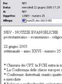 agenzia stampa notizie evangeliche