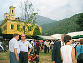 nel giardino della Casa valdese